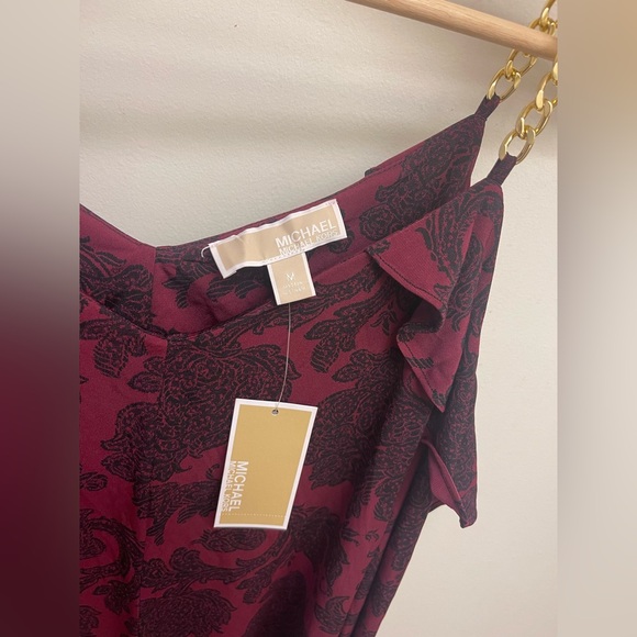 Michael Kors off shoulder long sleeve red dress SizeM - Picture 4 of 7